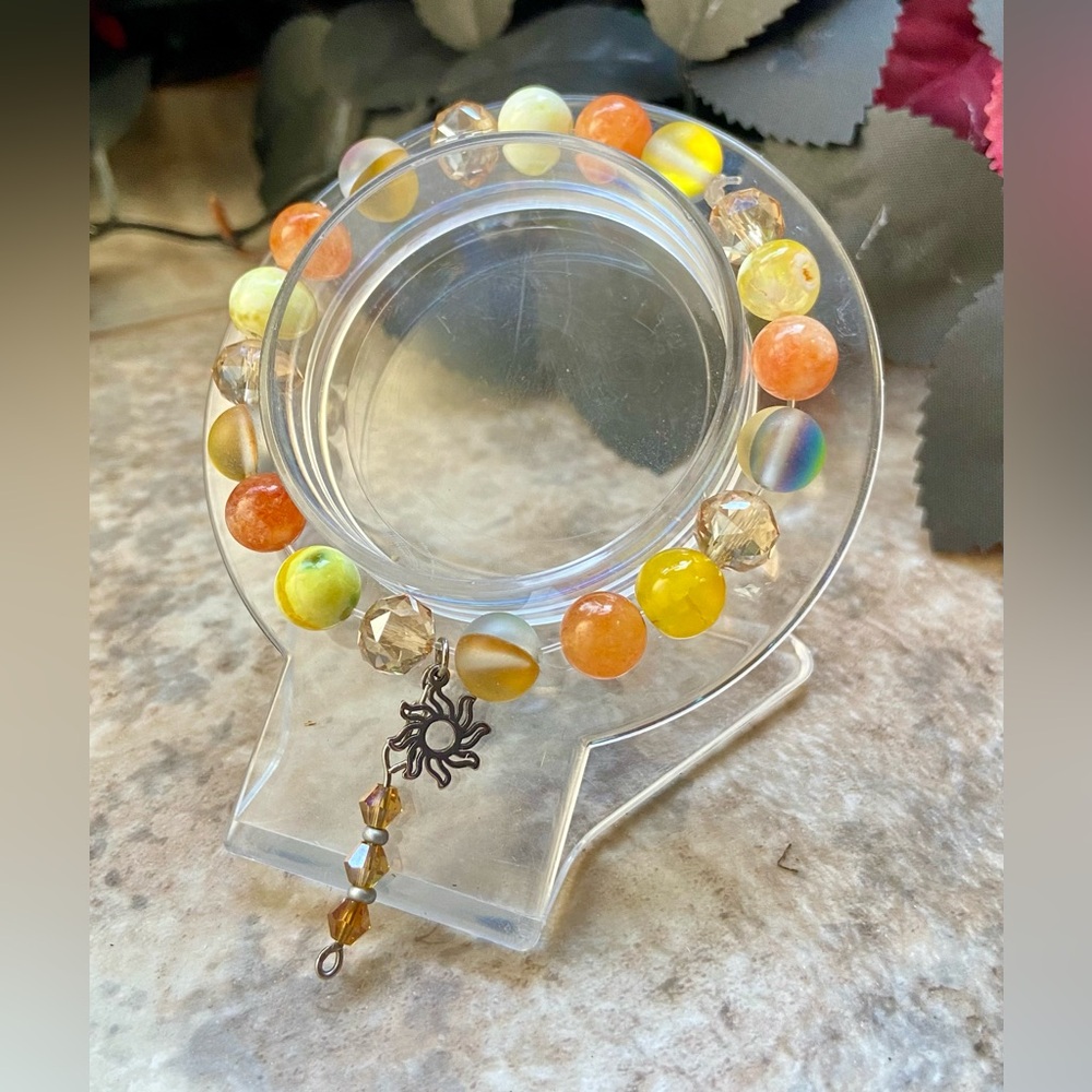 Handmade Gemstone & Crystal Charm Bracelet